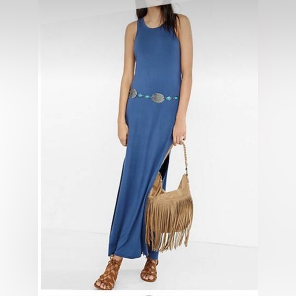 Express keyhole open back maxi dress size medium NWOT - Picture 2 of 12